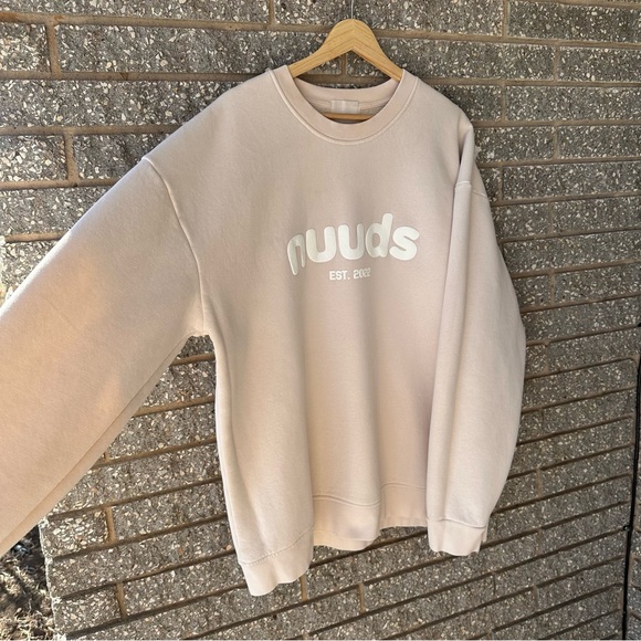 Women’s nuuds Birthday Edition Tan/Sand Long Sleeve Crewneck Sweatshirt Size XL - Picture 4 of 12